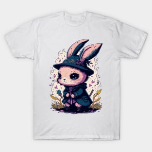 Halloween Bunny is here in witch style T-Shirt